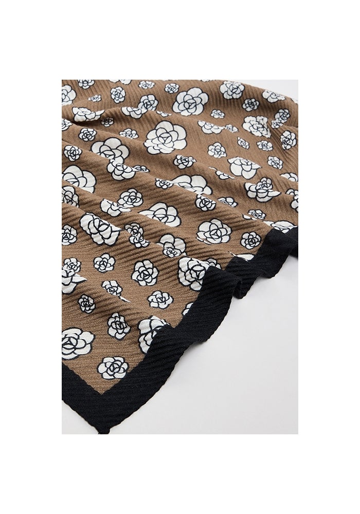 R&B Floral Print Scarf, 180X85cm - Image 3