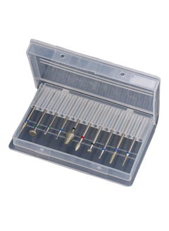 NIBEMINENT 10-Piece Electric Machine Sanding Nail Files Drill Bits Silver  - Image 3