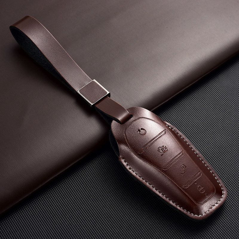 BYD keycase compatible with Korean, Qin Plus DM-i, Song Pro, Dolphin, Yuan, Tang EV, Sea Lion 06, Seagull 07, Destroyer 05- premium PU leather protective case - Image 2