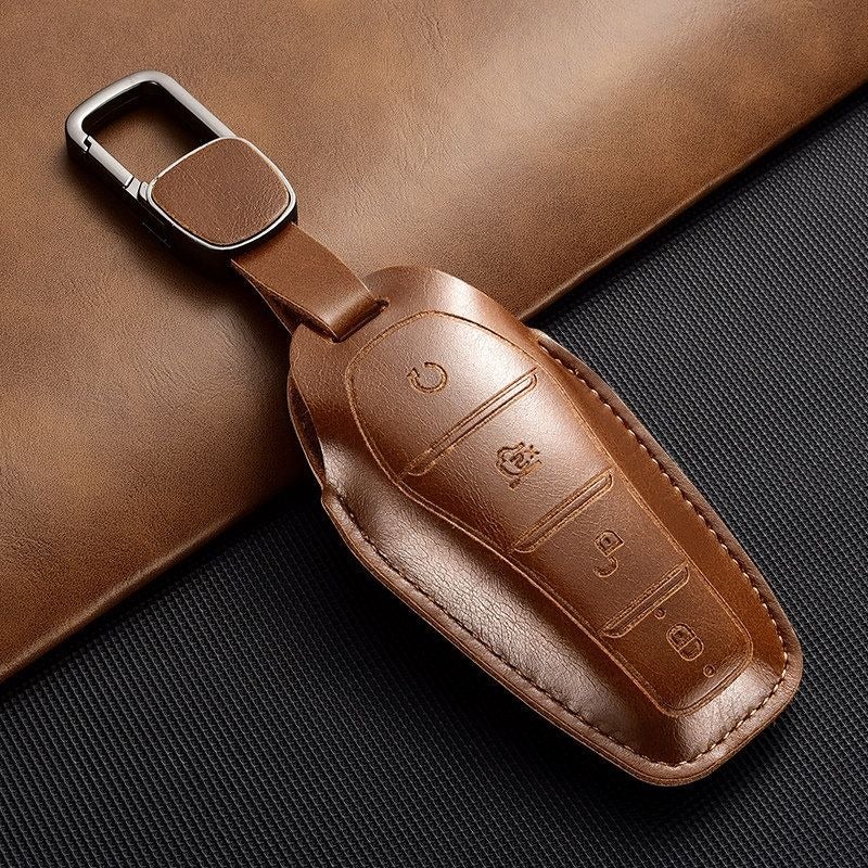 BYD keycase compatible with Korean, Qin Plus DM-i, Song Pro, Dolphin, Yuan, Tang EV, Sea Lion 06, Seagull 07, Destroyer 05- premium PU leather protective case - Image 4