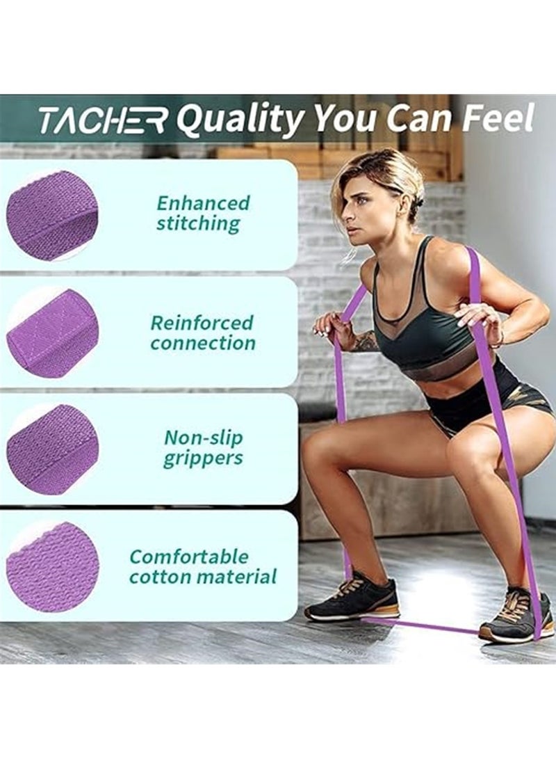أركايوبتيركس طقم احزمة مقاومة دائرية مطاطية ومضادة للانزلاق للارجل والارداف، شريط تمرين قماشي مجموعة للتمارين الرياضية وللياقة البدنية من سبورجوجو - 3 قطع في العبوة - Image 5