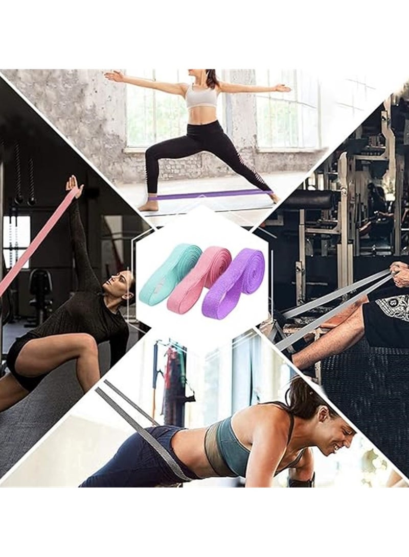 أركايوبتيركس طقم احزمة مقاومة دائرية مطاطية ومضادة للانزلاق للارجل والارداف، شريط تمرين قماشي مجموعة للتمارين الرياضية وللياقة البدنية من سبورجوجو - 3 قطع في العبوة - Image 4