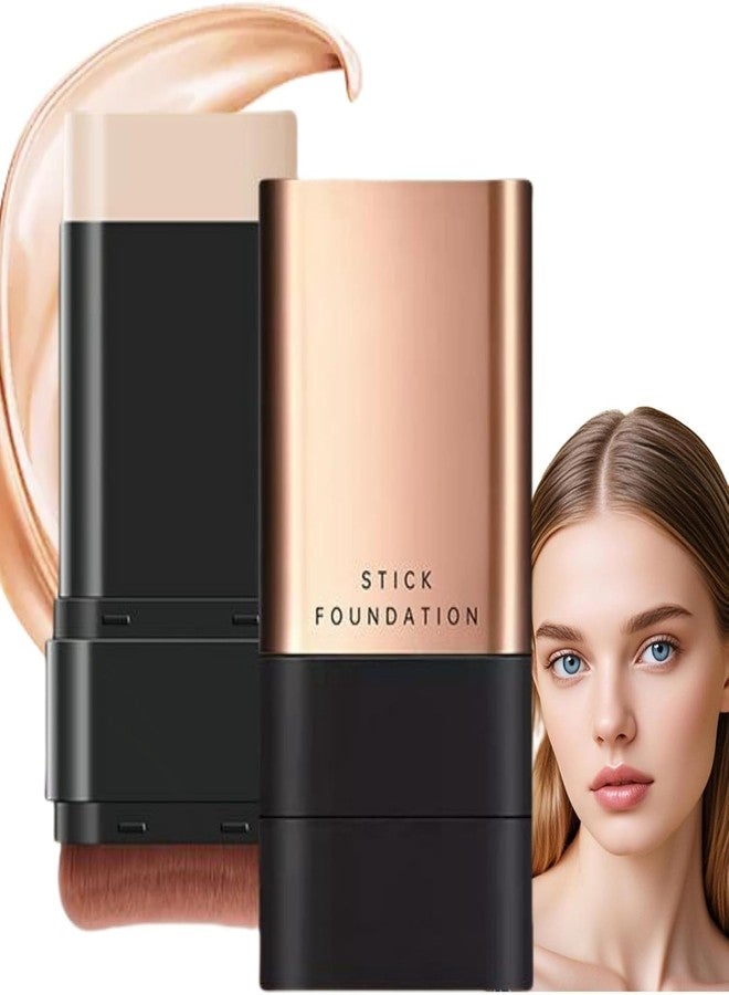 Calyrex Flawless Eraser Foundation stick with Brush, Double Head Face Make Up, Multi-Use Waterproof Traceless Long-Lasting Repair - Image 1