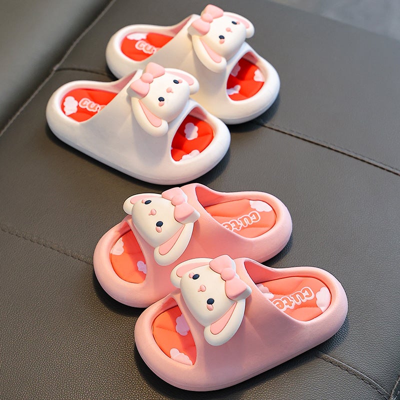 Ben Ben Zhu Summer Girls Cartoon Princess Anti-Slip Soft Sole Slippers for Toddlers Indoor Bathroom - Image 1
