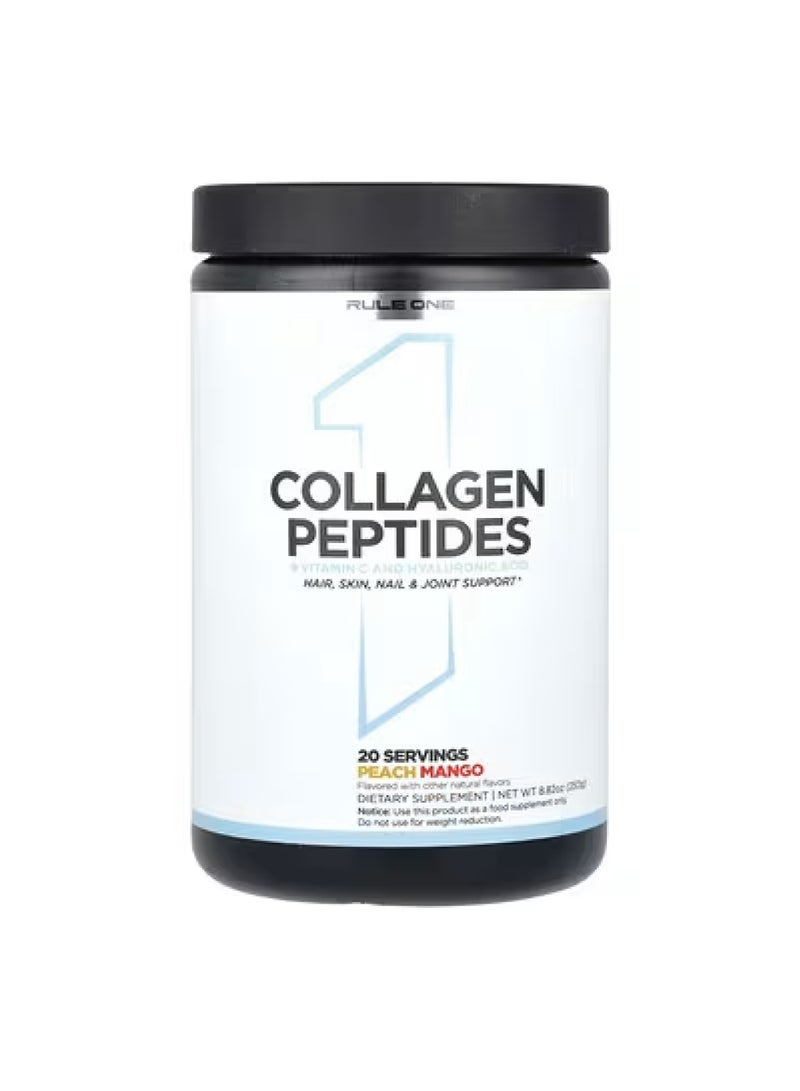Collagen Peptides + Vitamin C and Hyaluronic Acid, Peach Mango, 8.82 oz (250 g)
