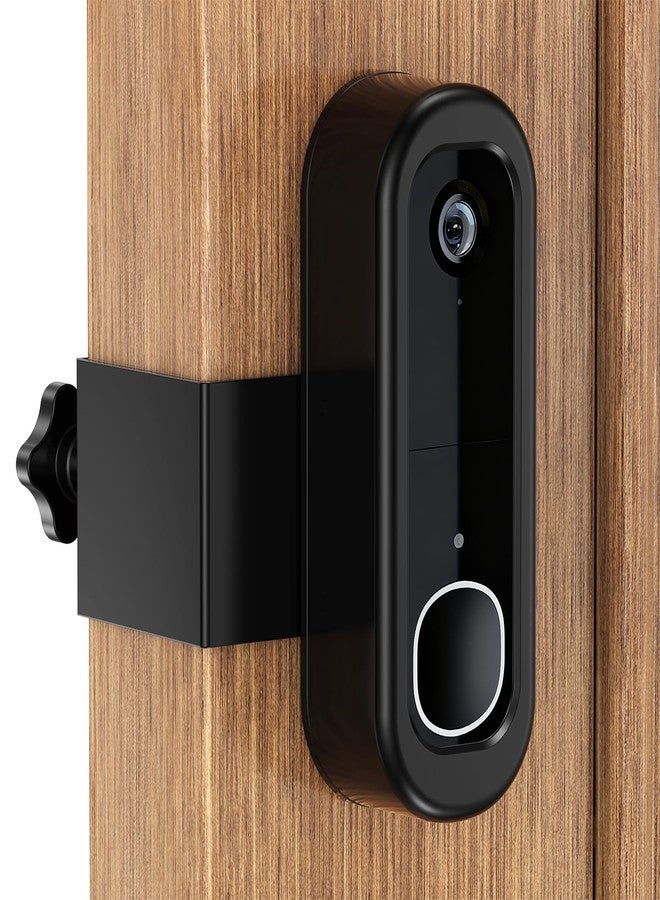 KTCEFE Anti-Theft Doorbell Mount Compatible with Arlo Video Doorbell 2K/HD (2nd Gen), No-Drill Adjustable Mounting Bracket for Arlo Doorbell Camera, Accessories for Apartments, Businesses Home (Black) - Image 1