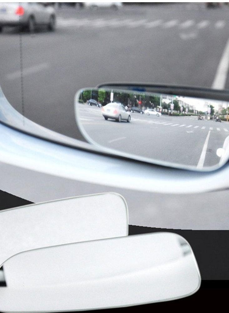 KASTWAVE Blind Spot Mirror, Rearview Convex Adjustable Side Mirrors 360 Degree Adjustable Extra Wide Angle View For SUV Car Truck Van Traffic Safety - Image 1