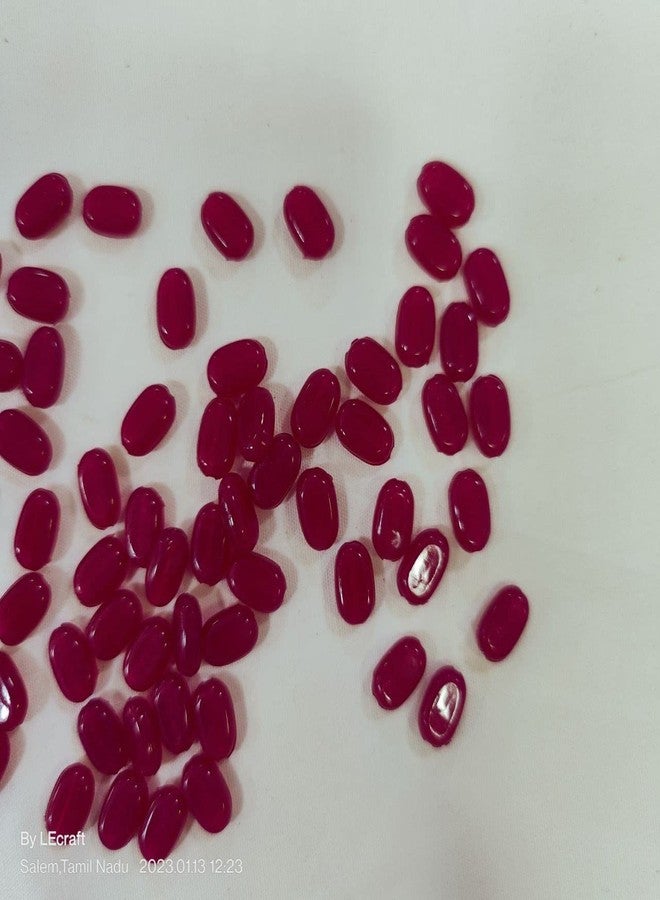 LECRAFT-A Wide Variety of Embroidery Tablet Beads for All Your Craft Needs Pack of 100pc (Cherry red) - Image 3