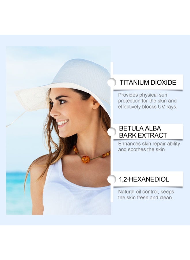 HANCHOBIT Lightweight and Gentle Sunscreen, refreshing and non-sticky, suitable for daily outdoor use, moisturizing and hydrating, ideal for outdoor activities and daily skincare (50ml). - Image 3