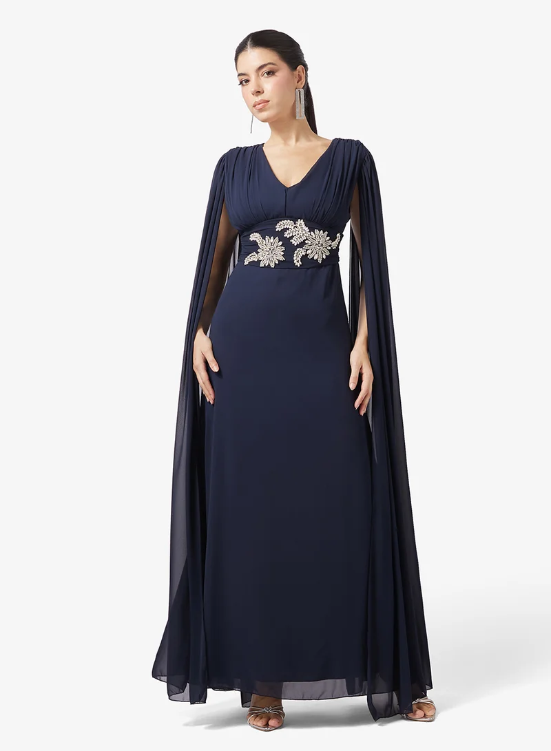 A-line Dress With Exaggerated Sleeves