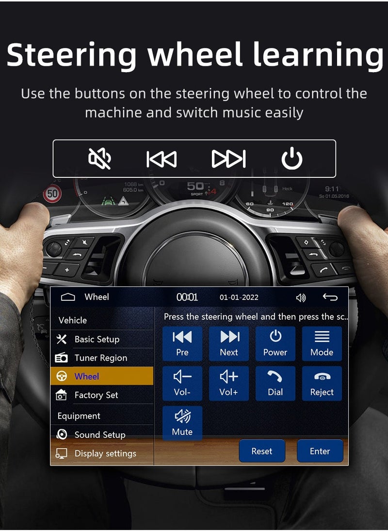 AROAQ - Double Din Car Stereo, 7 Inch Car MP5 Player, 2 Din HD Touch Screen FM Radio Audio Receiver, carplay screen with loop recording, wifi, mobile phone connection, parking monitoring, (F7012C) - Image 1
