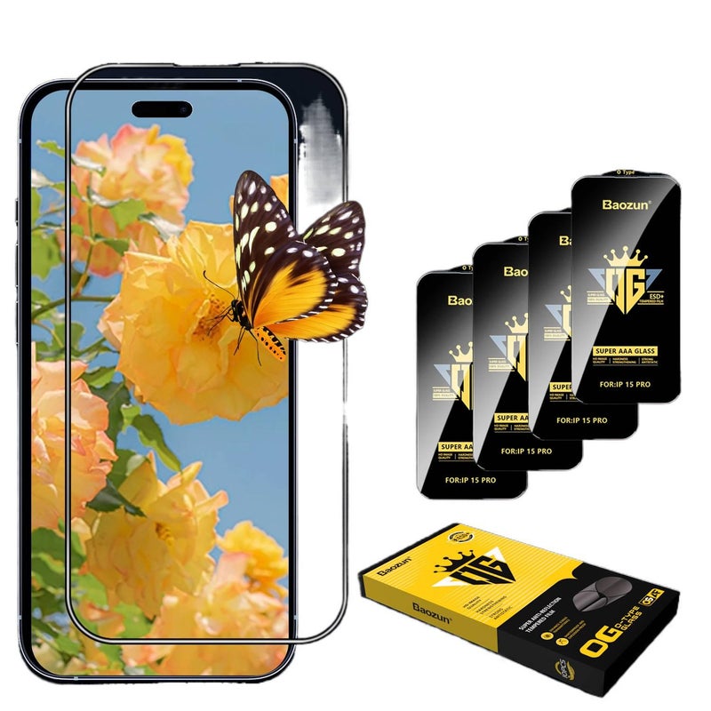 MS Glass Phone Case for iPhone 13 with Drop Protection and Anti-Fingerprint plus Shockproof plus Dust-Proof plus HD Clear in Crown - Image 4