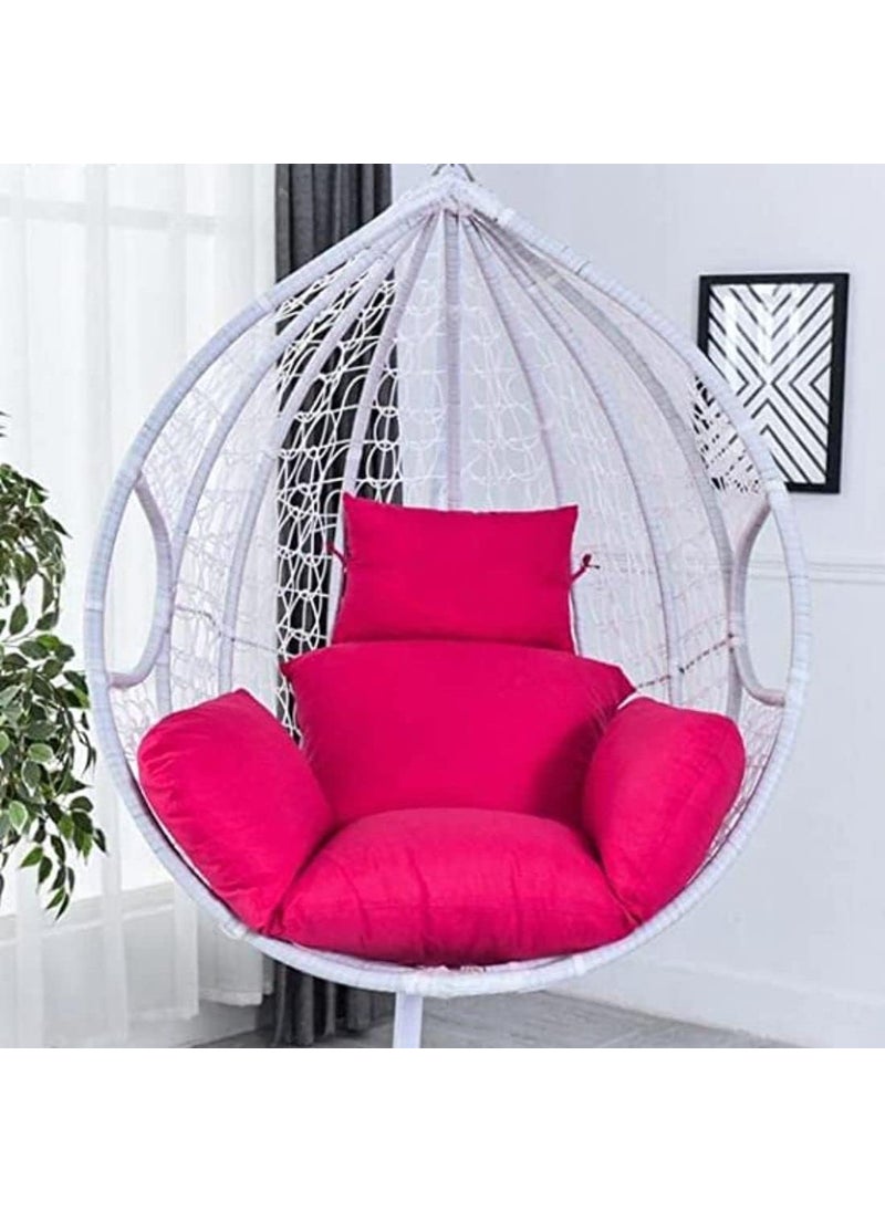 ANAND INDIA GROUPS ANAND INDIA GROUPS Polyester Designer Cushion for Hanging Basket Swing Chair for Outdoor Egg Swing ChairGarden Swing Seat Padded Pillow Cushion Pink  - Image 2