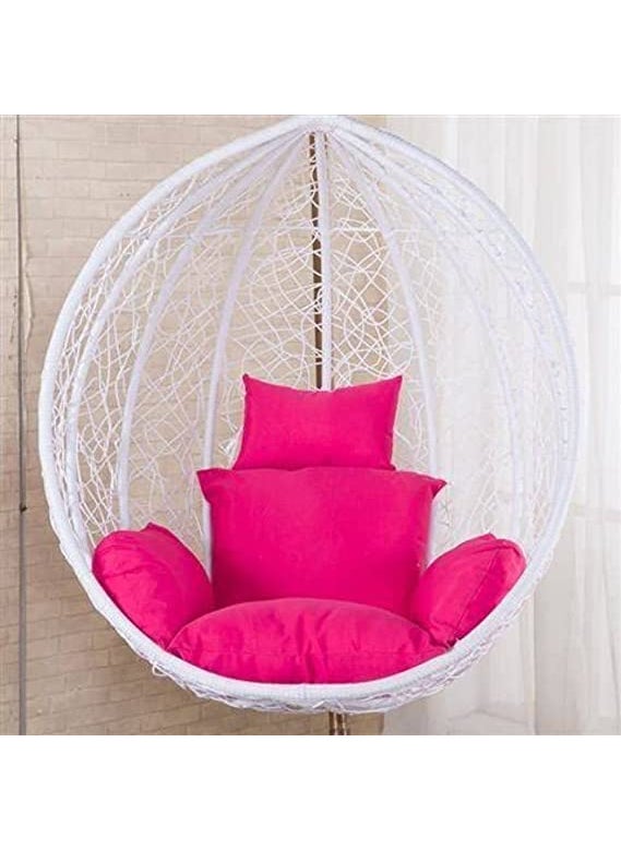 ANAND INDIA GROUPS ANAND INDIA GROUPS Polyester Designer Cushion for Hanging Basket Swing Chair for Outdoor Egg Swing ChairGarden Swing Seat Padded Pillow Cushion Pink  - Image 3