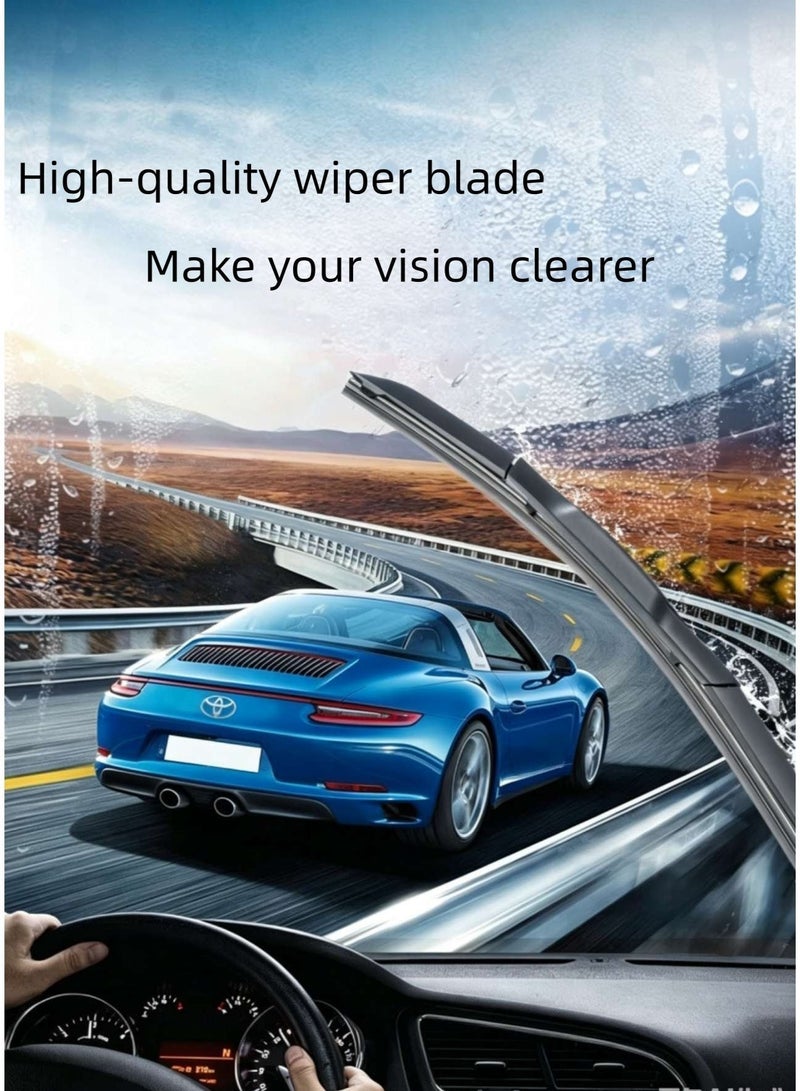 Universal U-type wiper blade, 14 inches (350 mm) - quiet and scratch-resistant windshield wiper for cars - Image 3