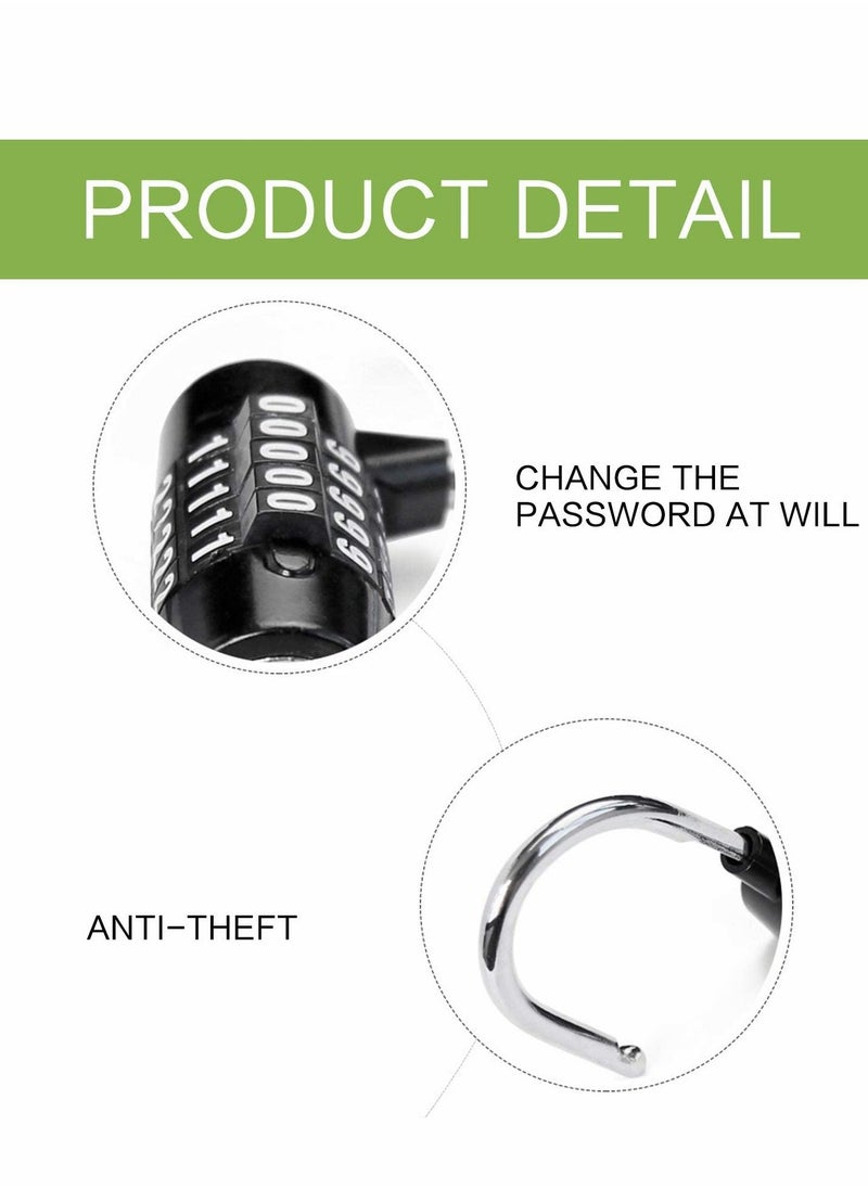 Y&D Combination Padlock, Lengthened Lock, Long Shackle Gym Luggage Travel Updated Safety Lock for Locker, Toolbox, Closet, Luggage, Gate(Black)  - Image 5