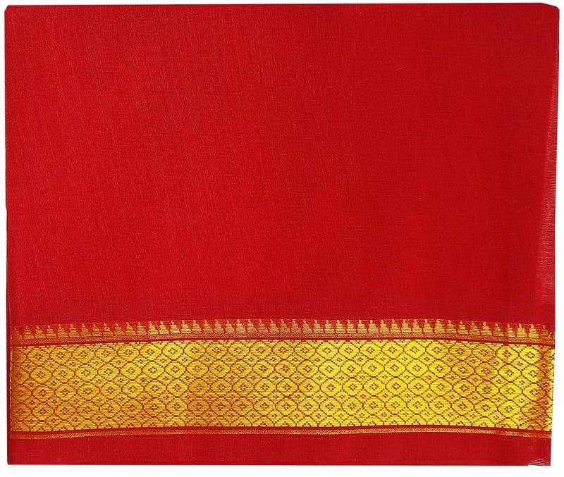 Zuvim Women's Blouse Piece Cotton Blend Jari Border Unstitched Blouse Materials 1 meters each, (Pack of 10 Pcs) (Multicolor) - Image 3