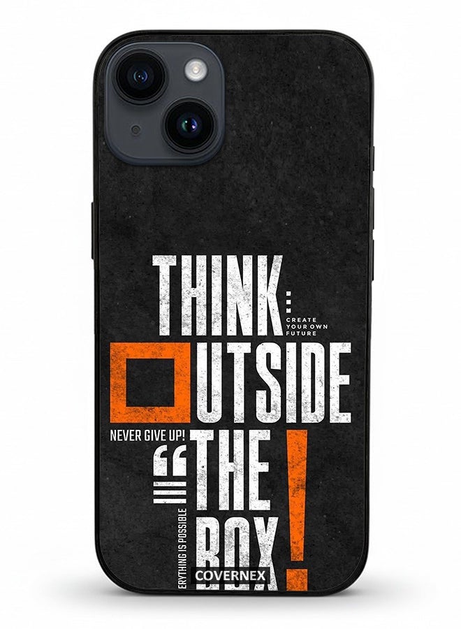 Covernex Apple iPhone 14 Protective Case Cover Printed Featuring Think Outside The Box - Image 2