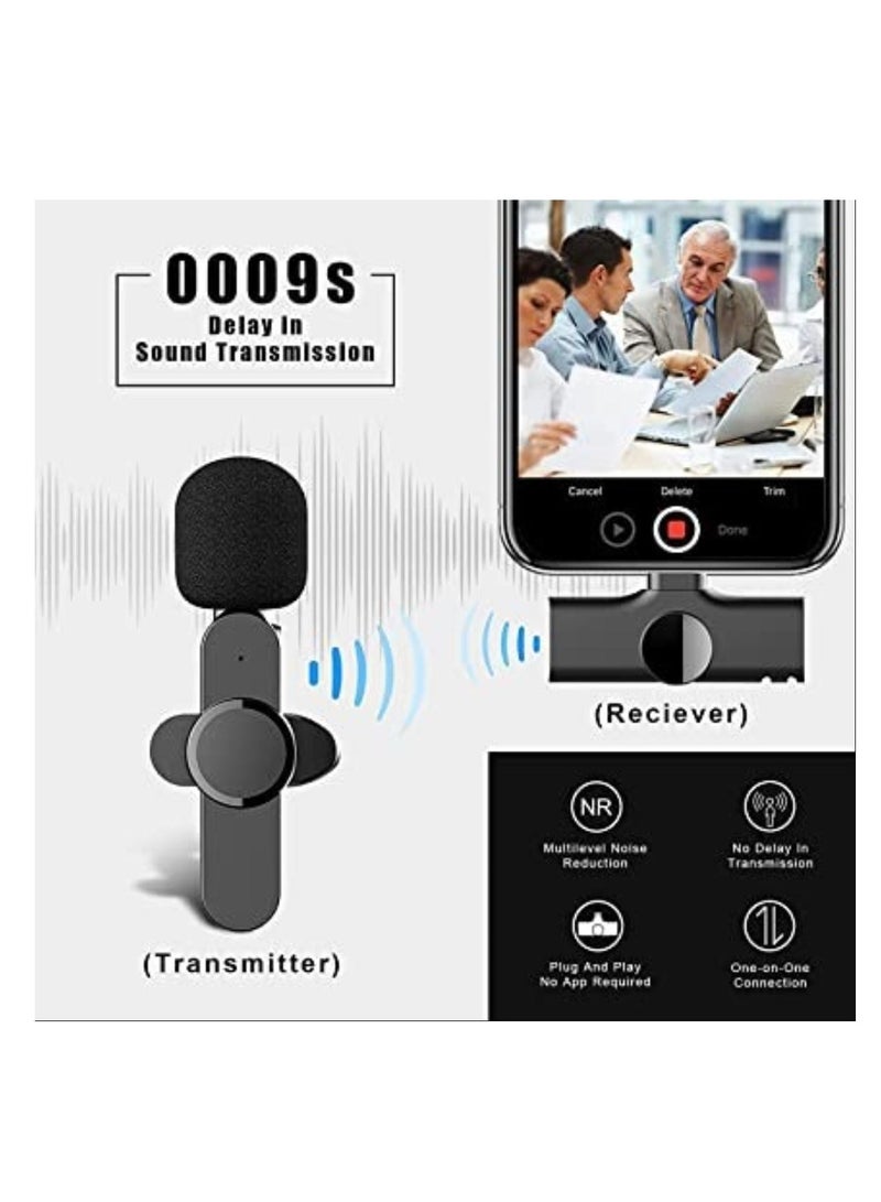 2 in 1 iphone or type-c Wireless Lavalier Microphone For IPhone, Plug Play, Portable Audio Video Recording Mic for Youtube, Live Stream, Vlog, Interview, Laptops PC - Image 4