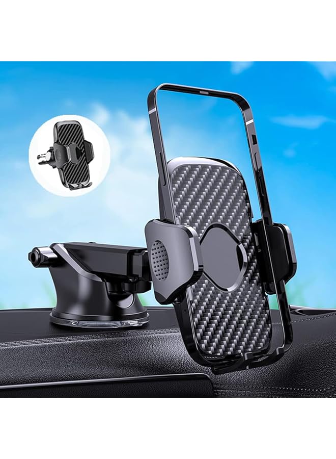 Excefore Car Phone Holder, Phone Holder For Cars 4-In-1 Car Phone Holder, For Dashboard & Air Vent & Windshield, Car Phone Mount Cradle 360° Rotation, With All 4.0''-7.0'' Cell Phones - Image 2