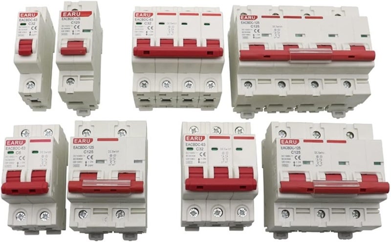 125A DC 1000V 4P Solar Mini Circuit Breaker Overload Protection Switch For Photovoltaic PV System - Image 1