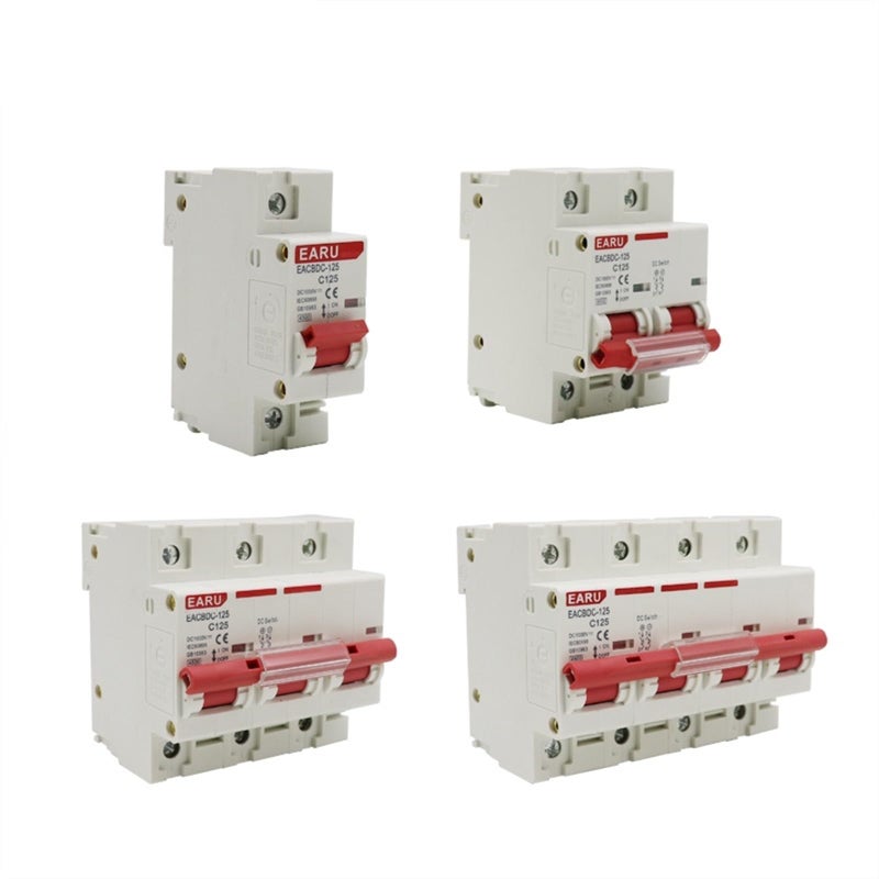 125A DC 1000V 4P Solar Mini Circuit Breaker Overload Protection Switch For Photovoltaic PV System - Image 3