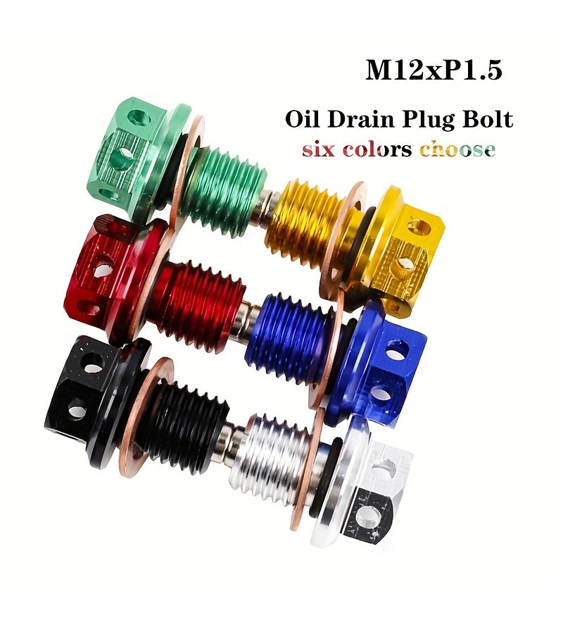 Magnetic Engine Oil Drain Plug Red With Washer Gasket M12x1 5 For Motorcycles Pit Dirt Bikes 50cc 90cc 110cc 125cc 140cc 150cc - Image 3