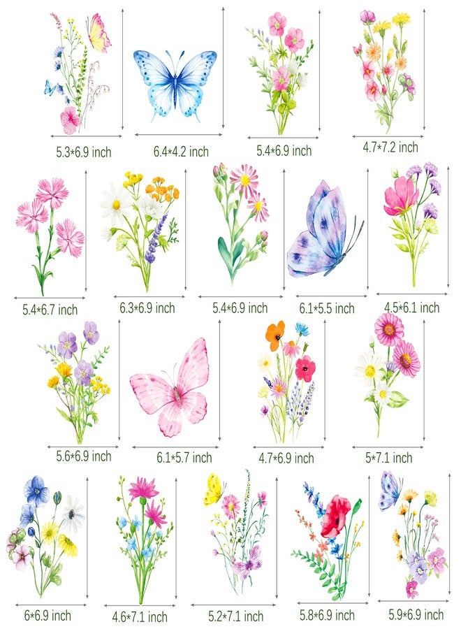 اوموني زينة حفلات الزهور البرية، 20 قطعة، زينة عيد ميلاد بموضوع الزهور البرية، زهور برية، فراشات، زينة سقف الربيع، زينة حفلات الزهور البرية المعلقة لحفلات الزفاف الزهرية، لوازم حفلات استقبال المولود الجديد - Image 5