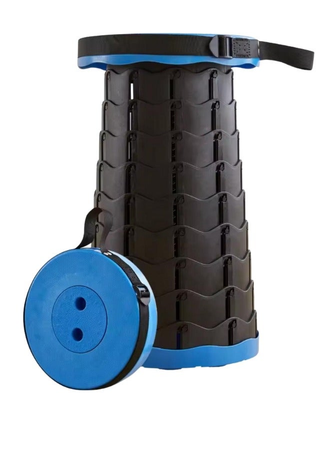 Folding Stool – Lightweight and Stylish Portable Seating"Perfect for Home, Camping, or Events" Ideal for Small Spaces and Travel (Blue And Black)