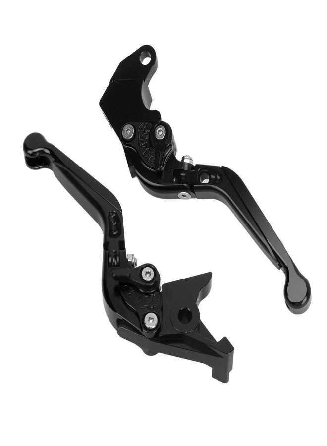 1 Pair Folding Clutch Lever Adjustable Motorcycle Clutch Brake Handle Lever Replacement for Suzuki GSXR600 GSR600 SFV650 Black - Image 3