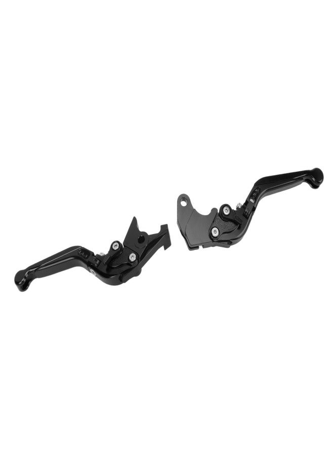1 Pair Folding Clutch Lever Adjustable Motorcycle Clutch Brake Handle Lever Replacement for Suzuki GSXR600 GSR600 SFV650 Black - Image 4
