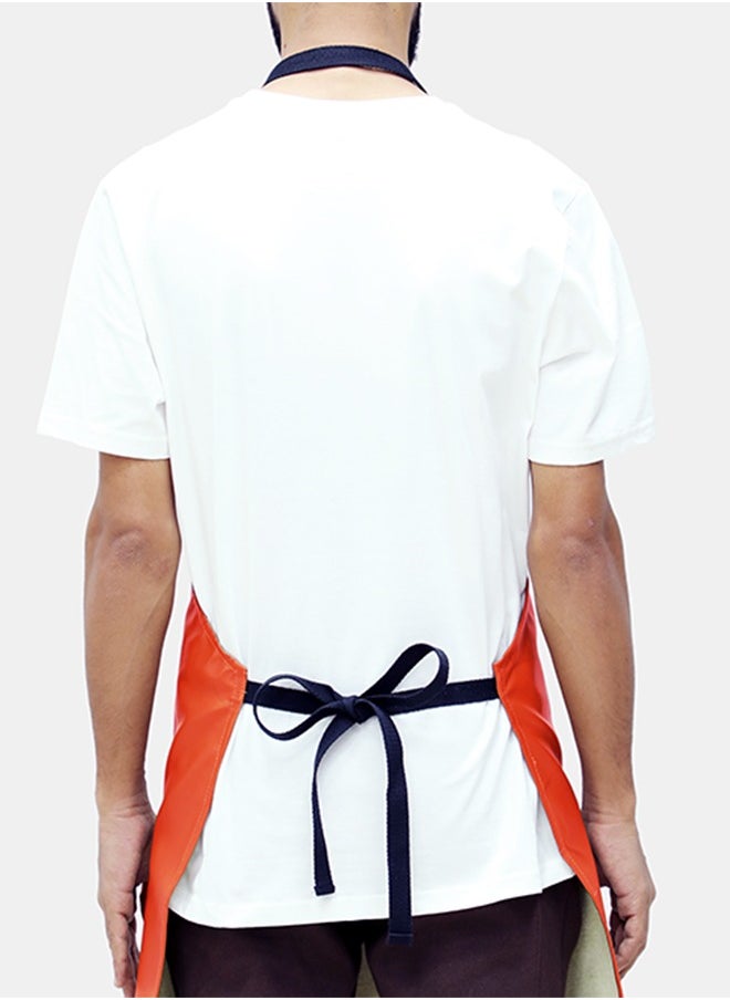 YANEK YANEK Unisex Waterproof Leather Chef Apron with Pockets | Leather Apron–Professional Heavy-duty for Home, Kitchen, BBQ, Coffee Shop | 2 Pockets, Adjustable Strap  - Image 2