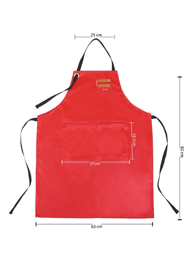 YANEK YANEK Unisex Waterproof Leather Chef Apron with Pockets | Leather Apron–Professional Heavy-duty for Home, Kitchen, BBQ, Coffee Shop | 2 Pockets, Adjustable Strap  - Image 5