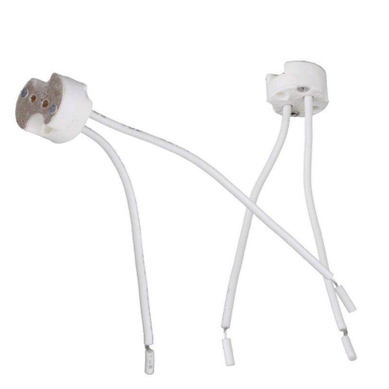 Homenique Hoenique 10Pcs MR16 G4 Base Ceramic Socket Lamp Holder LED Connector CFL Halogen Wired Bulb Adapter - Image 4