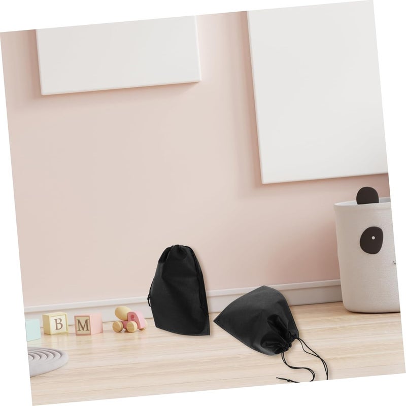Alipis 50Pcs Non-woven Fabric Drawstring Bags for Storage Portable Cloth Pouches for Toys Shoes Jewelry Dustproof Sundries Organizer Lightweight - Image 3