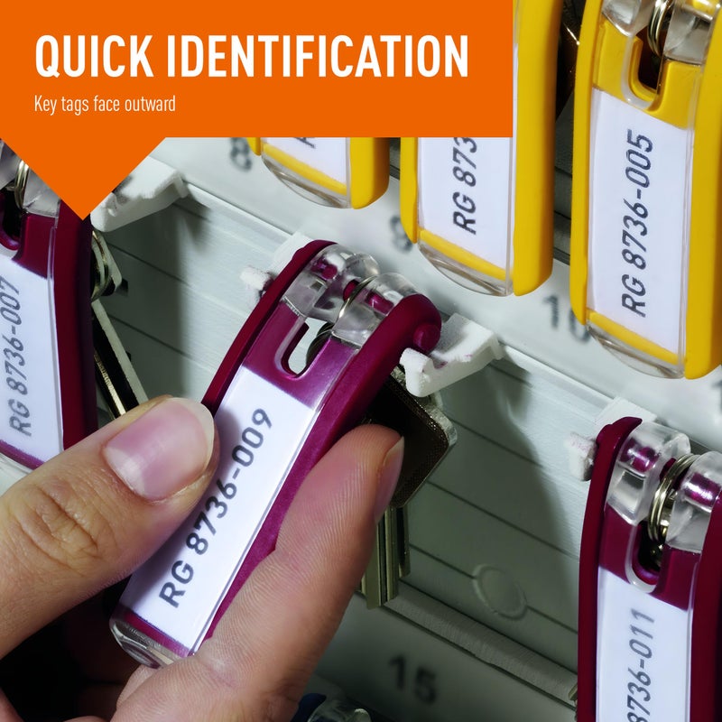 Durable Key Tags for Locking Key Cabinets, Plastic, 1.13" x 2.75" - Assorted Colors - Pack of 24 - Image 3