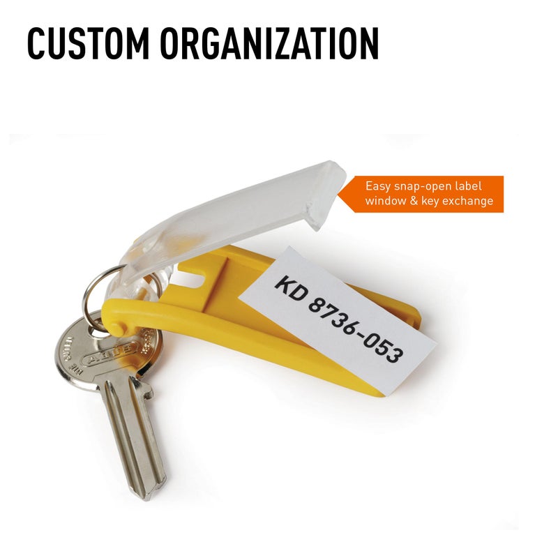 Durable Key Tags for Locking Key Cabinets, Plastic, 1.13" x 2.75" - Assorted Colors - Pack of 24 - Image 4