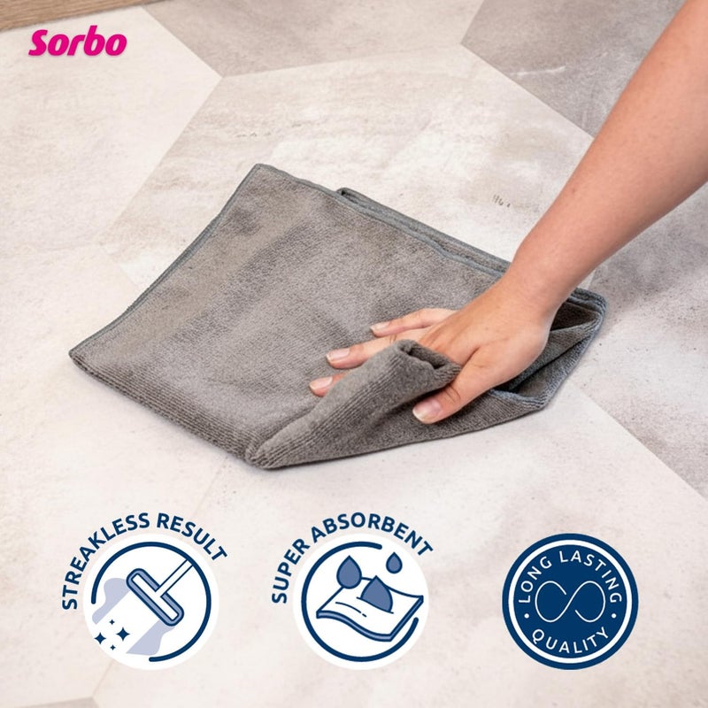 Sorbo Microfibre Floor Cloth - Large, Streak Free, Super Absorbent, Multi-Purpose Cleaning Cloth (50 cm x 60 cm) - Image 5
