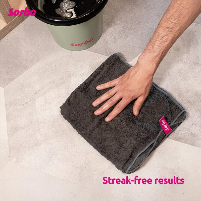 Sorbo Microfibre Floor Cloth - Large, Streak Free, Super Absorbent, Multi-Purpose Cleaning Cloth (50 cm x 60 cm) - Image 2