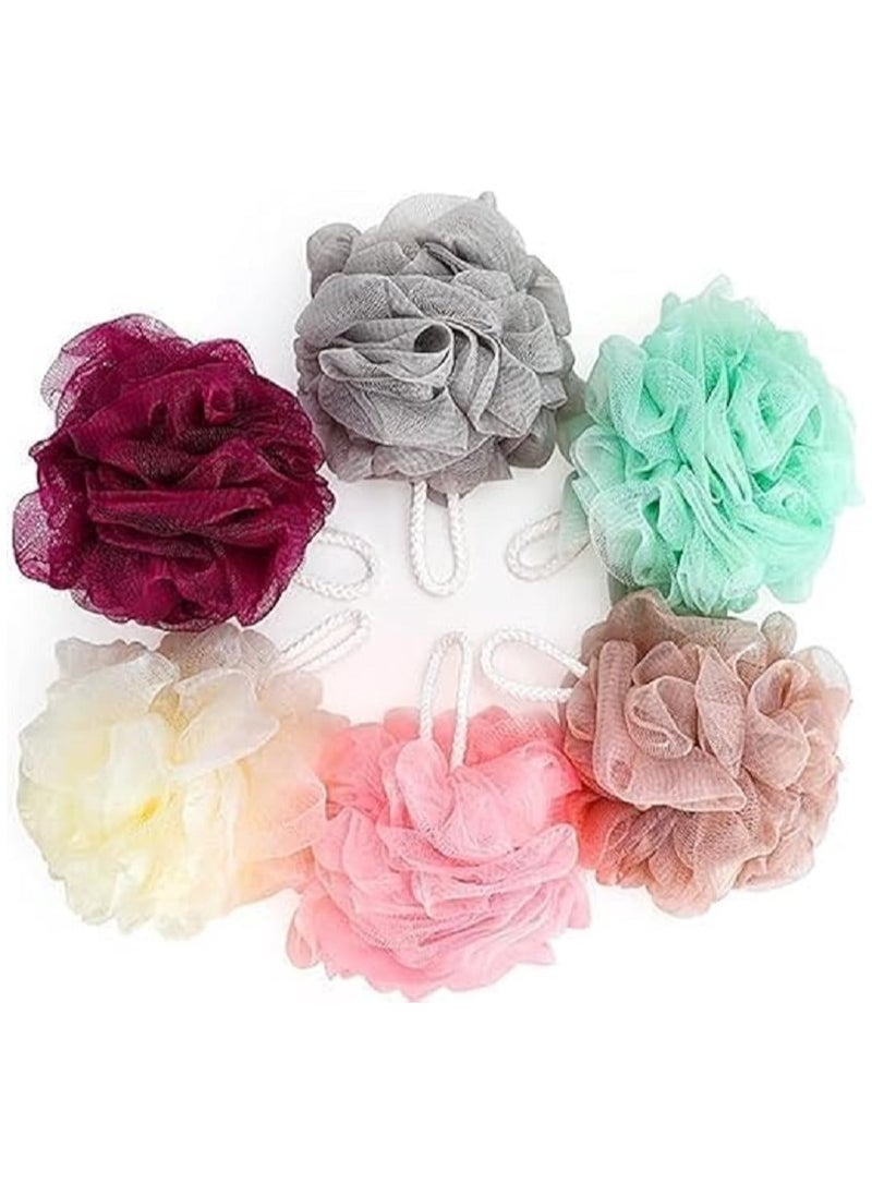 Bath loofah - adult bath sponge | Multi-colored bath sponge to clean the skin - a comfortable bath sponge for the body | Easy-to-use body sponge for children - 6-piece pen