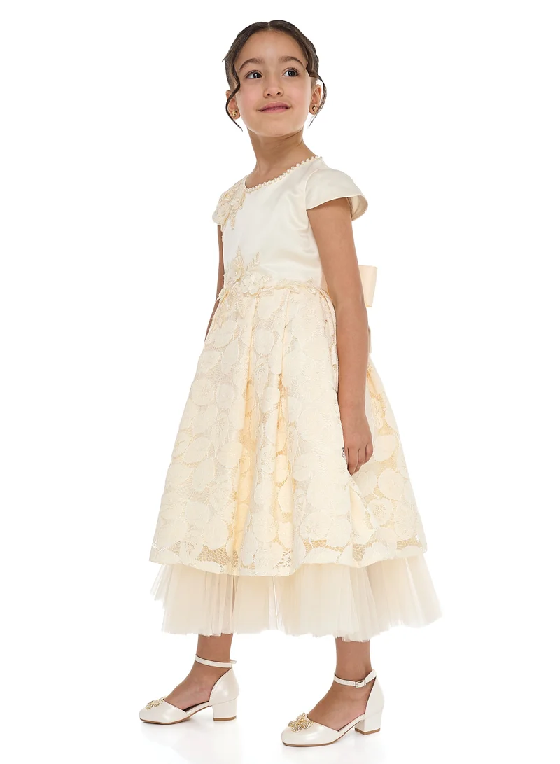 victor and jane Lace Overlay Dress