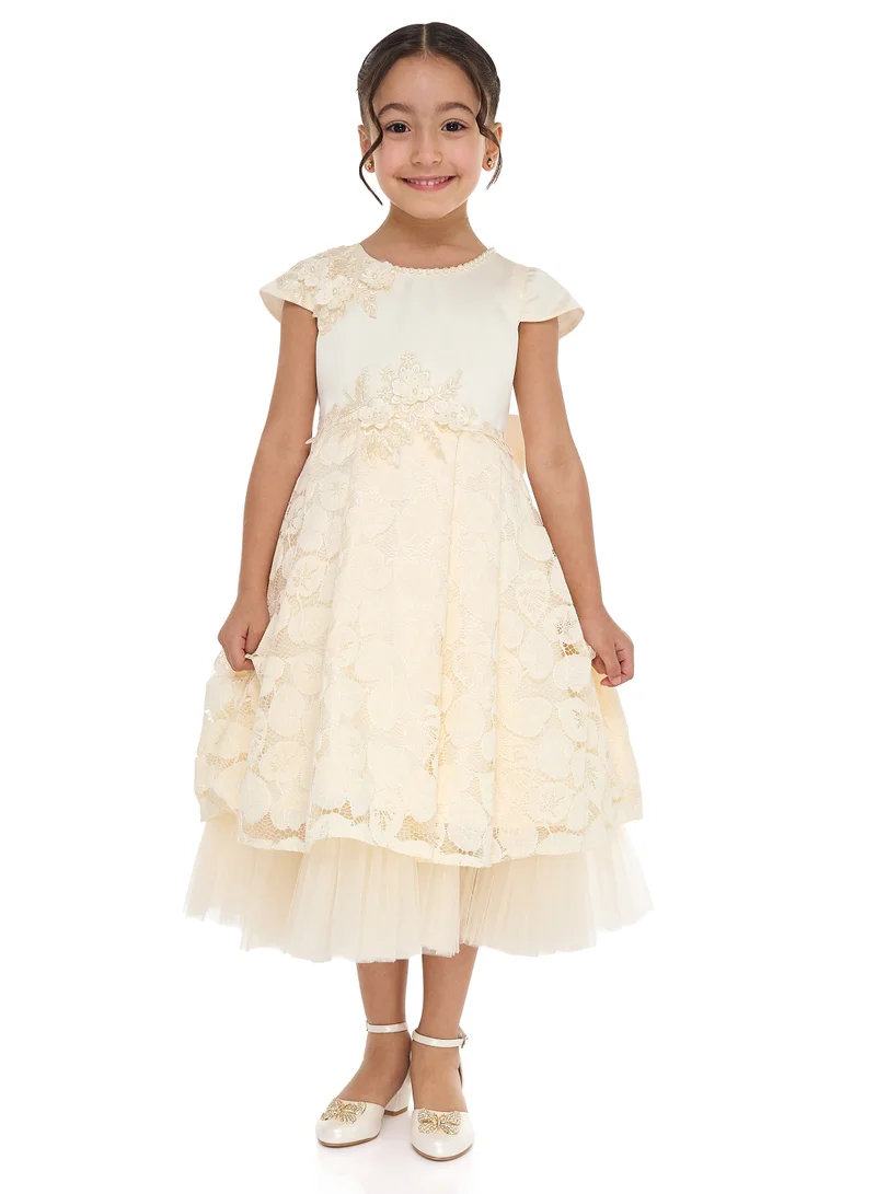 victor and jane Lace Overlay Dress