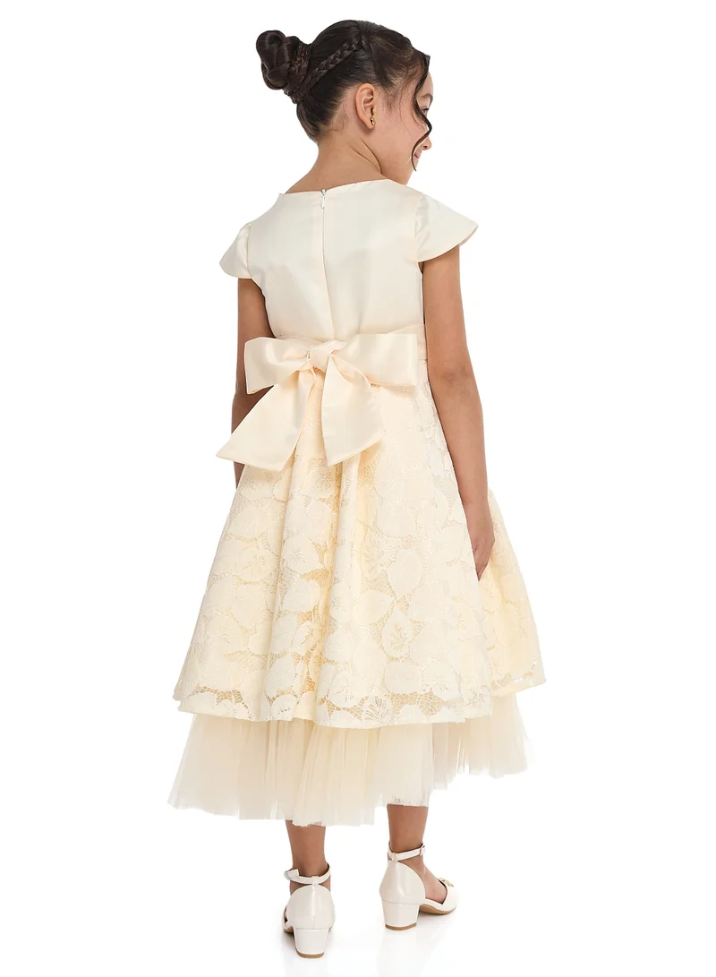victor and jane Lace Overlay Dress