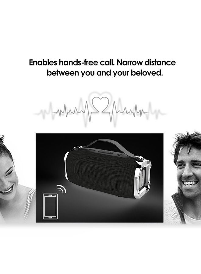 NIBEMINENT Portable Bluetooth 4.2 Speaker Black - Image 4