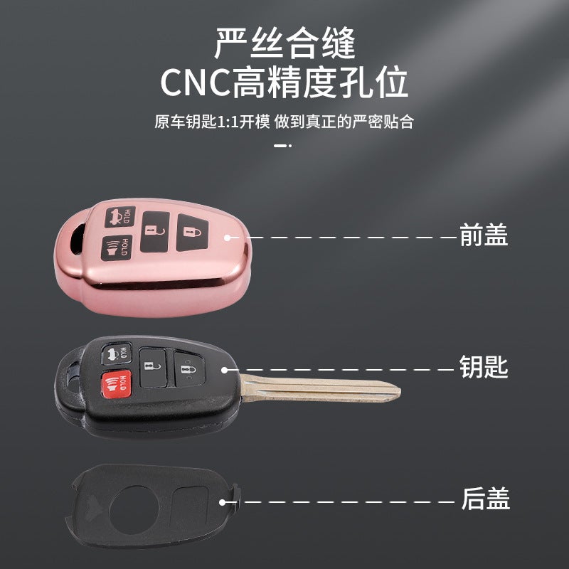 Suitable For Toyota Fj Cool Road Ze Key Bag Old Rav4 Prado Domineering Straight Car Key Cover Shell Buckle - Image 4