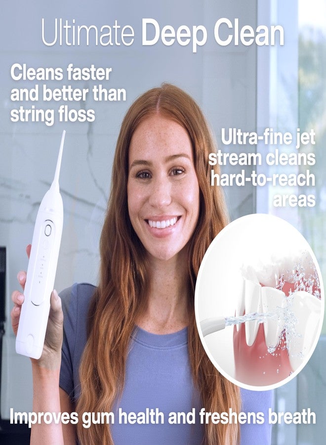 AquaSonic Icon Water Flosser for Teeth - Cordless Rechargeable Oral Irrigator - Waterproof, Portable Dental Cleaning with Jet Tip - Braces Home Travel - Pearl - Image 2