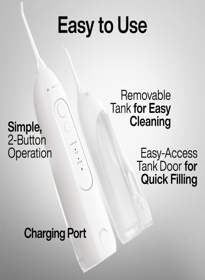 AquaSonic Icon Water Flosser for Teeth - Cordless Rechargeable Oral Irrigator - Waterproof, Portable Dental Cleaning with Jet Tip - Braces Home Travel - Pearl - Image 5