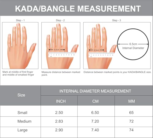 LeCalla 925 Sterling Silver Men's Punjabi Sardar Kada | 2.5MM Thick Liner Textured Sikh Kada | Men's Cuff Bangle Bracelet (ID : 2.9 Inches, Large) - Image 2