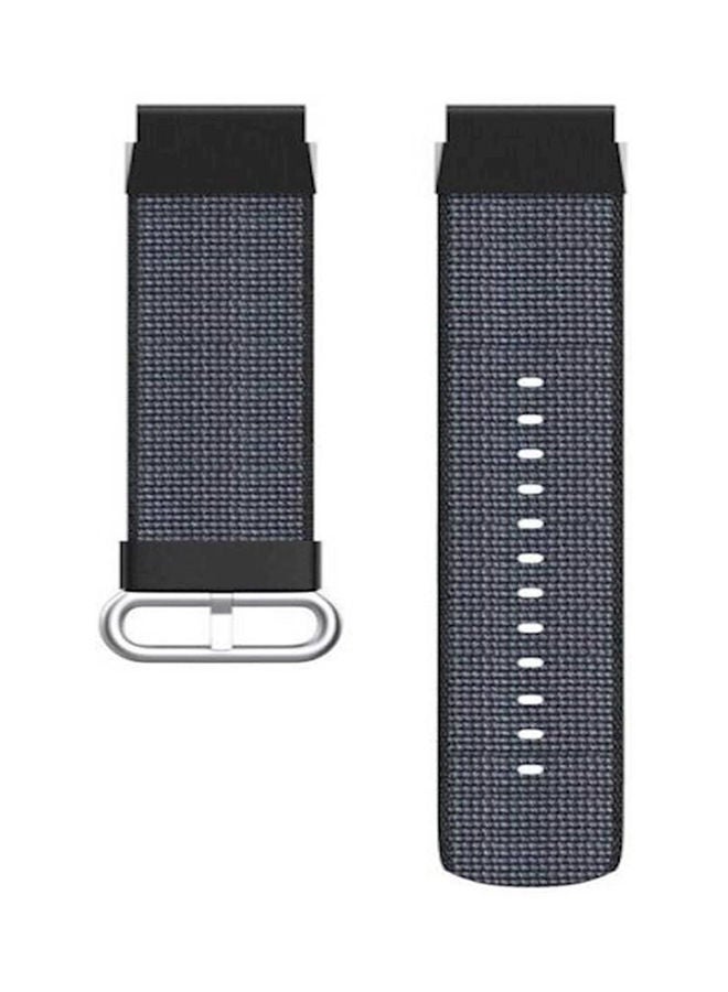 NIBEMINENT Garmin Fenix 5 Plus, Plus Sapphire Woven Nylon Soft Smart Watch Band Strap Black - Image 2