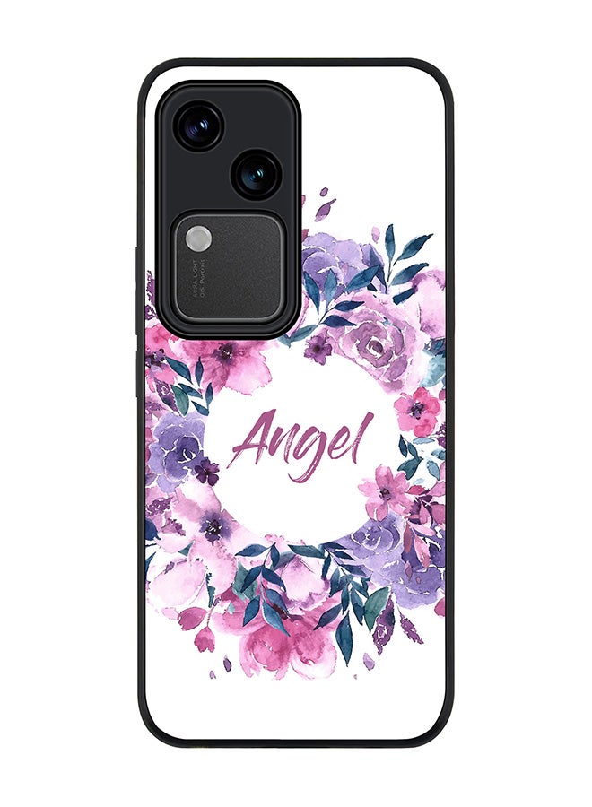 Stylizedd Rugged Black edge case for Vivo V30 5G, Slim fit Soft Case Flexible Rubber Edges Anti Drop TPU Gel Thin Cover -  Angel - Image 1